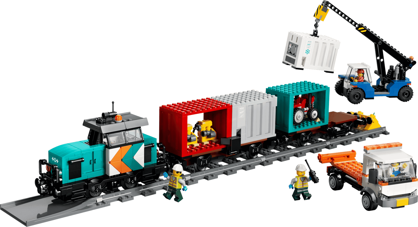 Lego City 60509 Tren De Mercancias Del Puerto Con Grua Y Camion