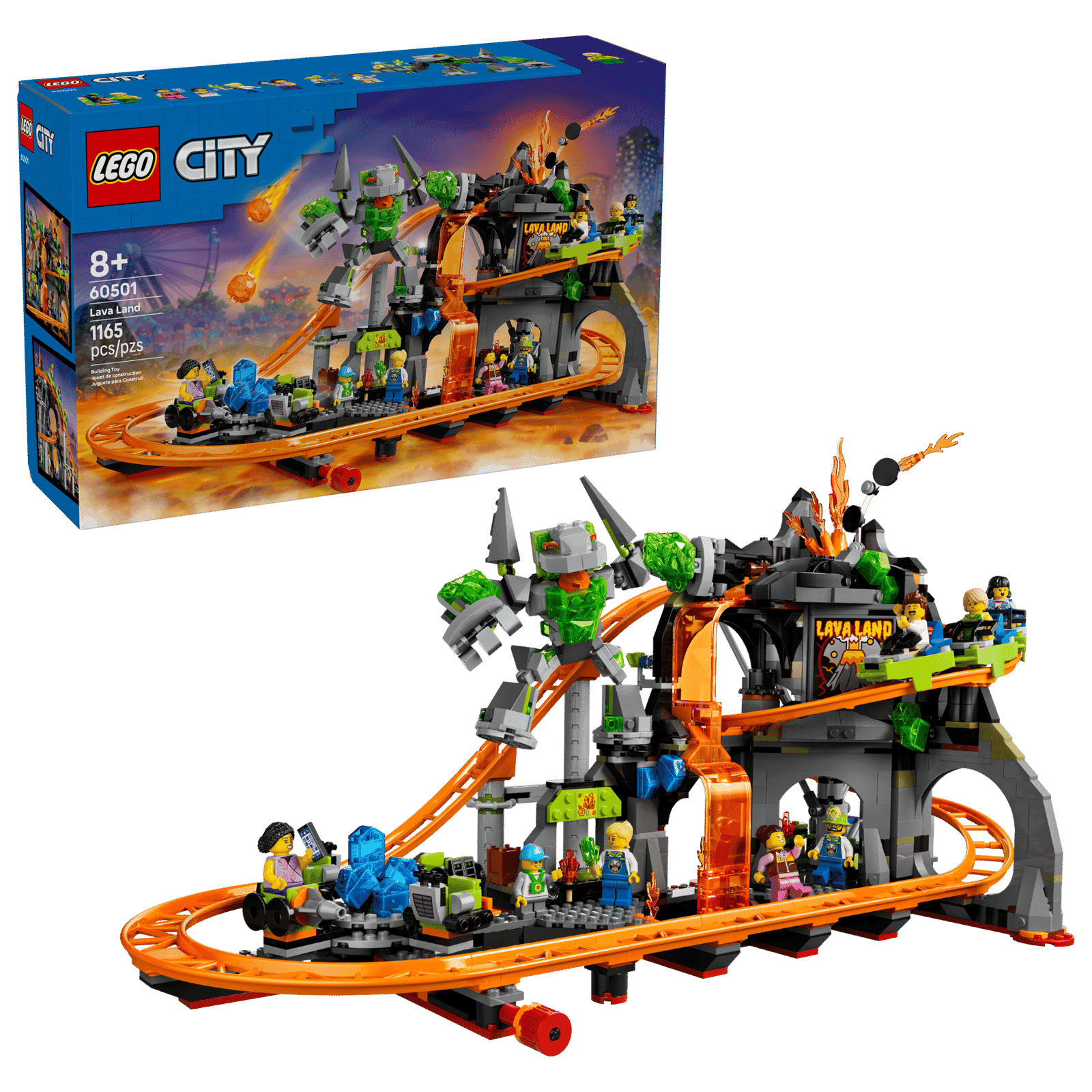 Lego City 60501 Montaña Rusa Del Parque Lava Land (2)