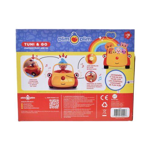 Arbex Plim Plim 4001 Vehiculo Push And Go Con Figura De 8 Cm