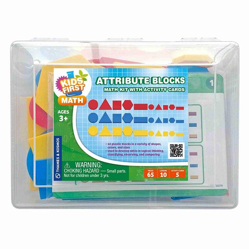 THAMES & KOSMOS STEM 568003 Attribute Blocks Math Kit with Activity Cards