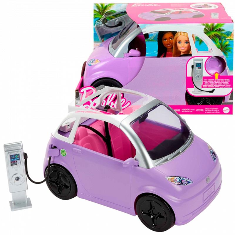 Mattel Barbie Hjv36 Vehículo Eléctrico Con Estación De Carga