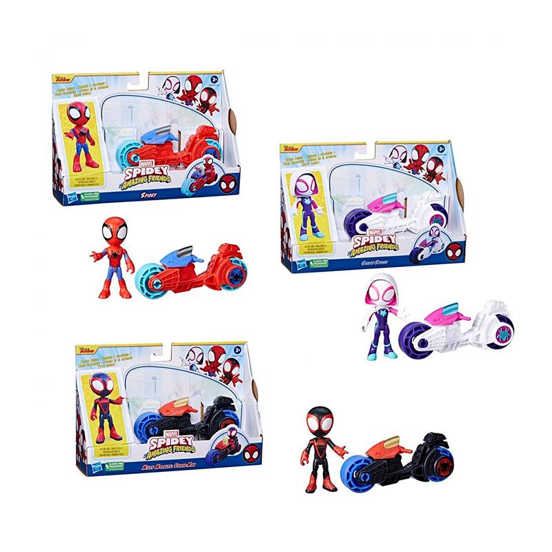 Hasbro Marvel F6777 Spider Amazing Friends Motocicleta Surtido