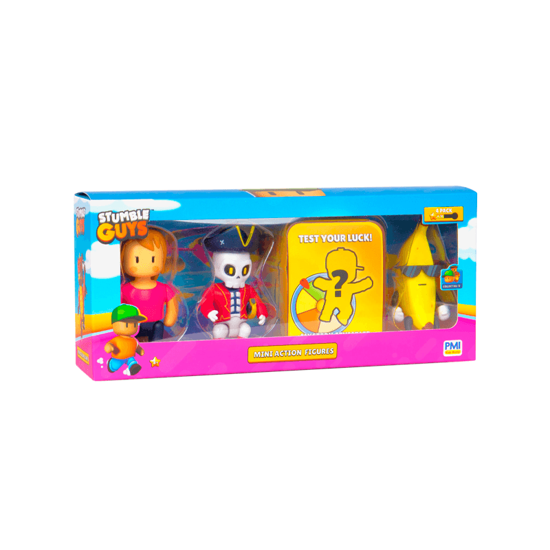 Pmi Kind Word Stumble Guys Sg3004 Mini Action Figures 4 Pack Window Box Surtido