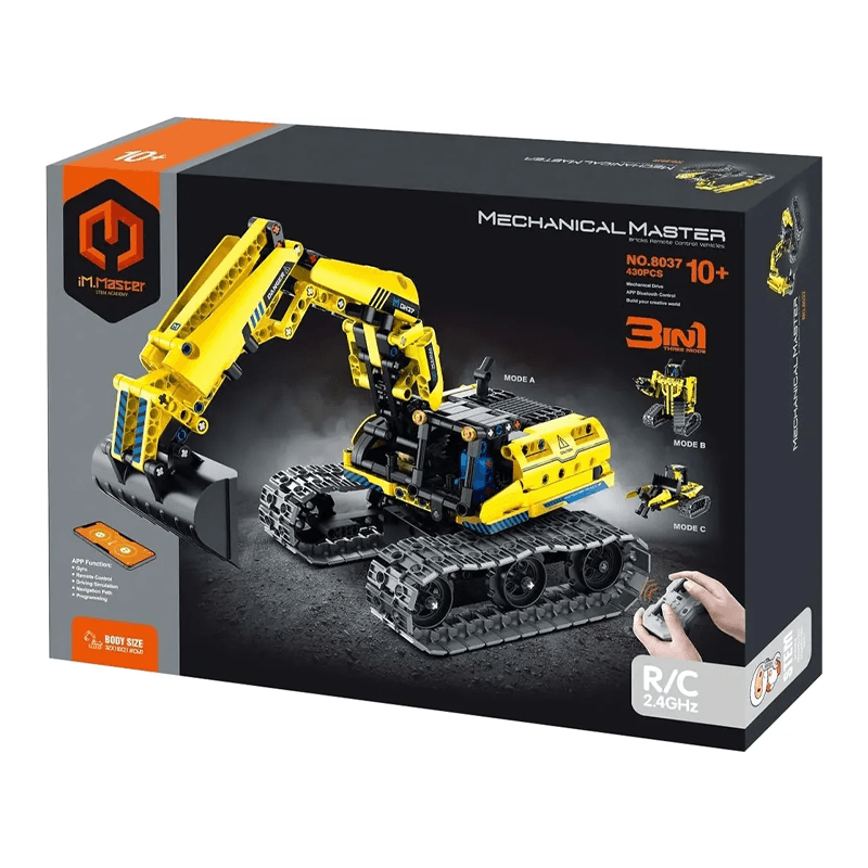 Im.Master Mechanical Master 8037 Excavator & Robot R/C 3 In 1 Kit Programacion  430Pc