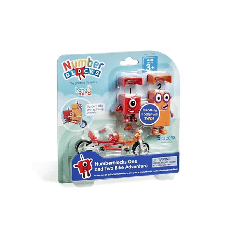 Hand2Mind Numberblock 95354 Figuras De Aventuras En Bicicleta De Una Y Dos