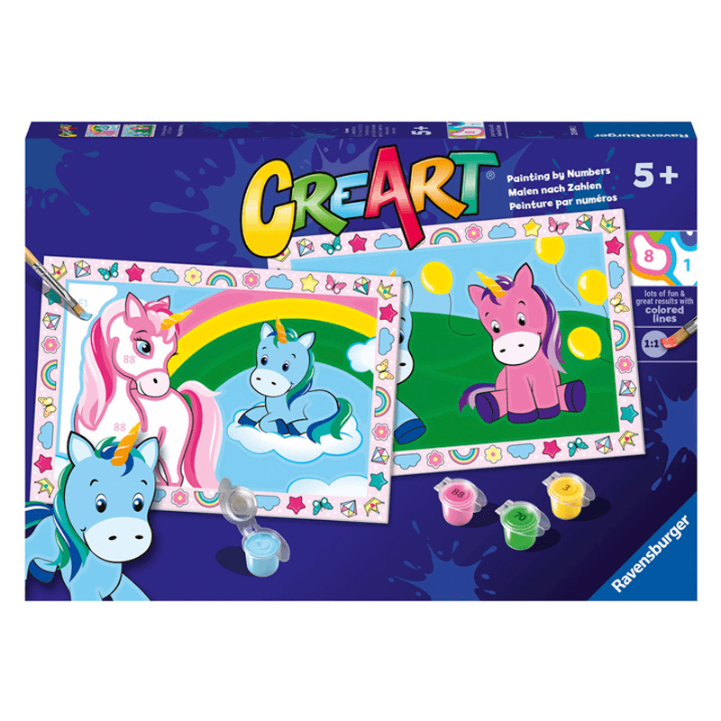 Ravensburger Creart 23699 Juego De Pintura Unicornios Felices