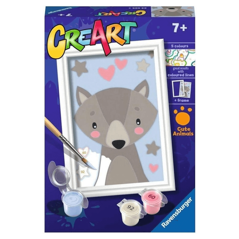 Ravensburger Creart 23605 Juego De Pintura Lobo Adorable