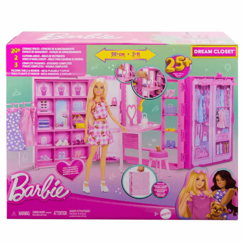 Mattel Barbie Hxd58 Set De Armario De Ensueño Para Muñeca