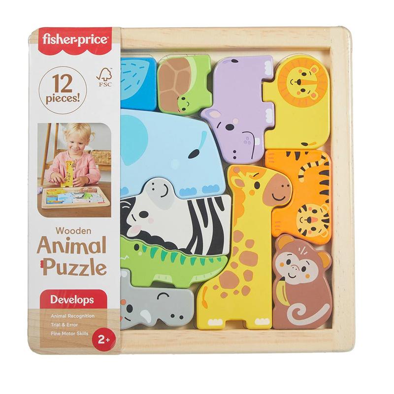 Mattel Fisher Price Jfg10 Rompecabezas De Animales De Madera