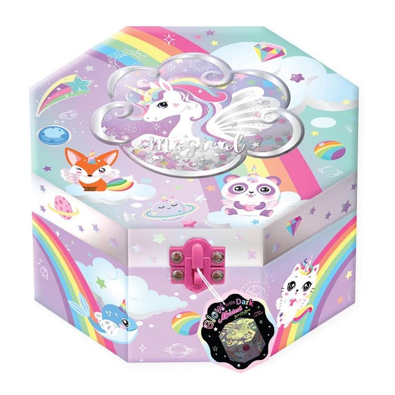 "Hot Focus 301Gd Caja De Joyer’a Musical Con Figura, Brilla En La Oscuridad"