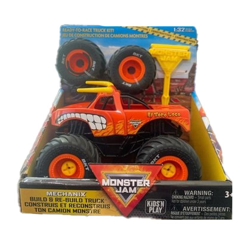 Spin Master Monster Jam 5004572 Mechanix 1 32 Construye Y Reconstruye El Toro Loco - Tpr