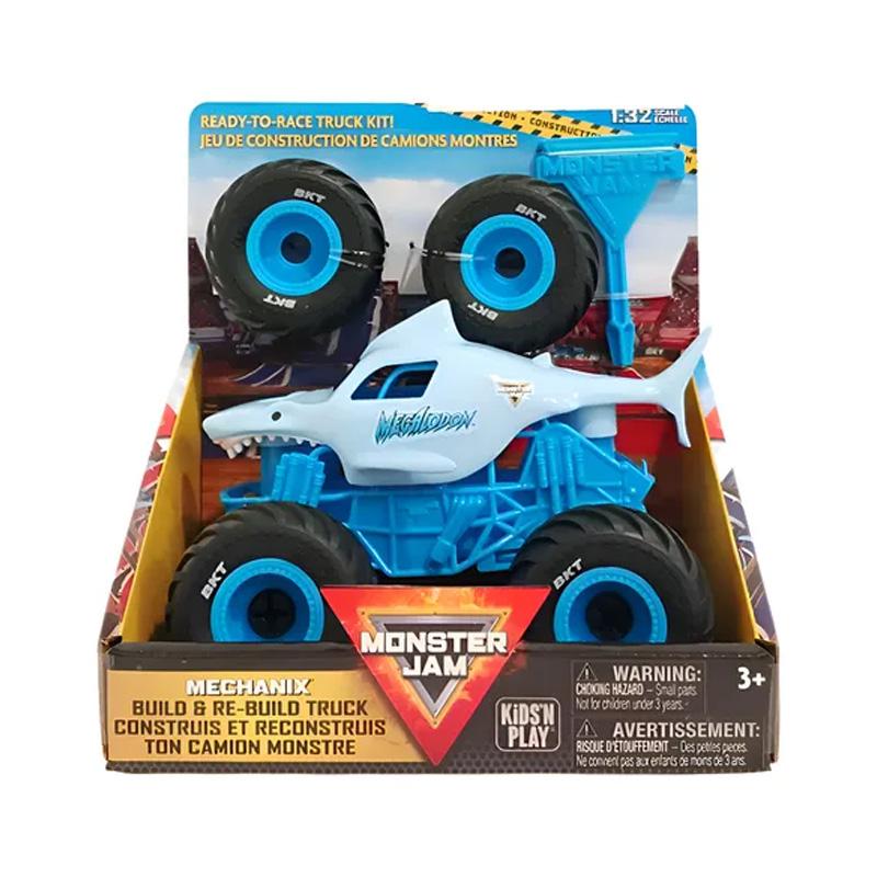 Spin Master Monster Jam 5004574 Mechanix 1 32 Construye Y Reconstruye Megalodon - Tpr