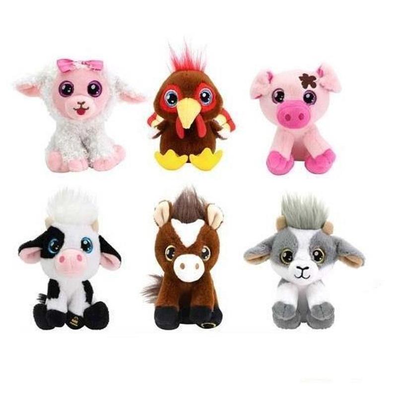 Fun Ville  35056 Cutekins Peluches Realista 4 Pulgadas Animales De Granja Con Sonidos