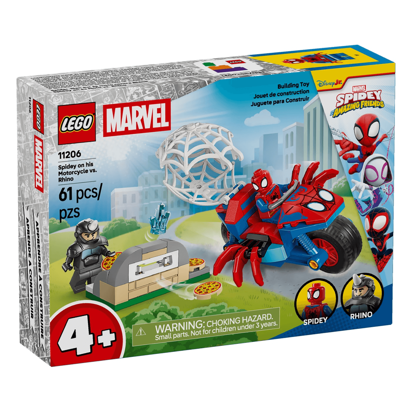 Lego Marvel 11206 Spidey En Su Motocicleta