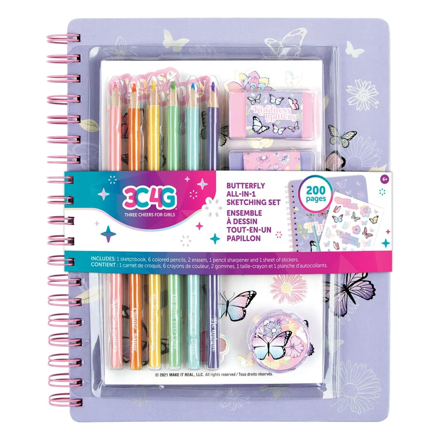 Make It Real Diy 12025 Set De Dibujo Todo En Uno Mariposa