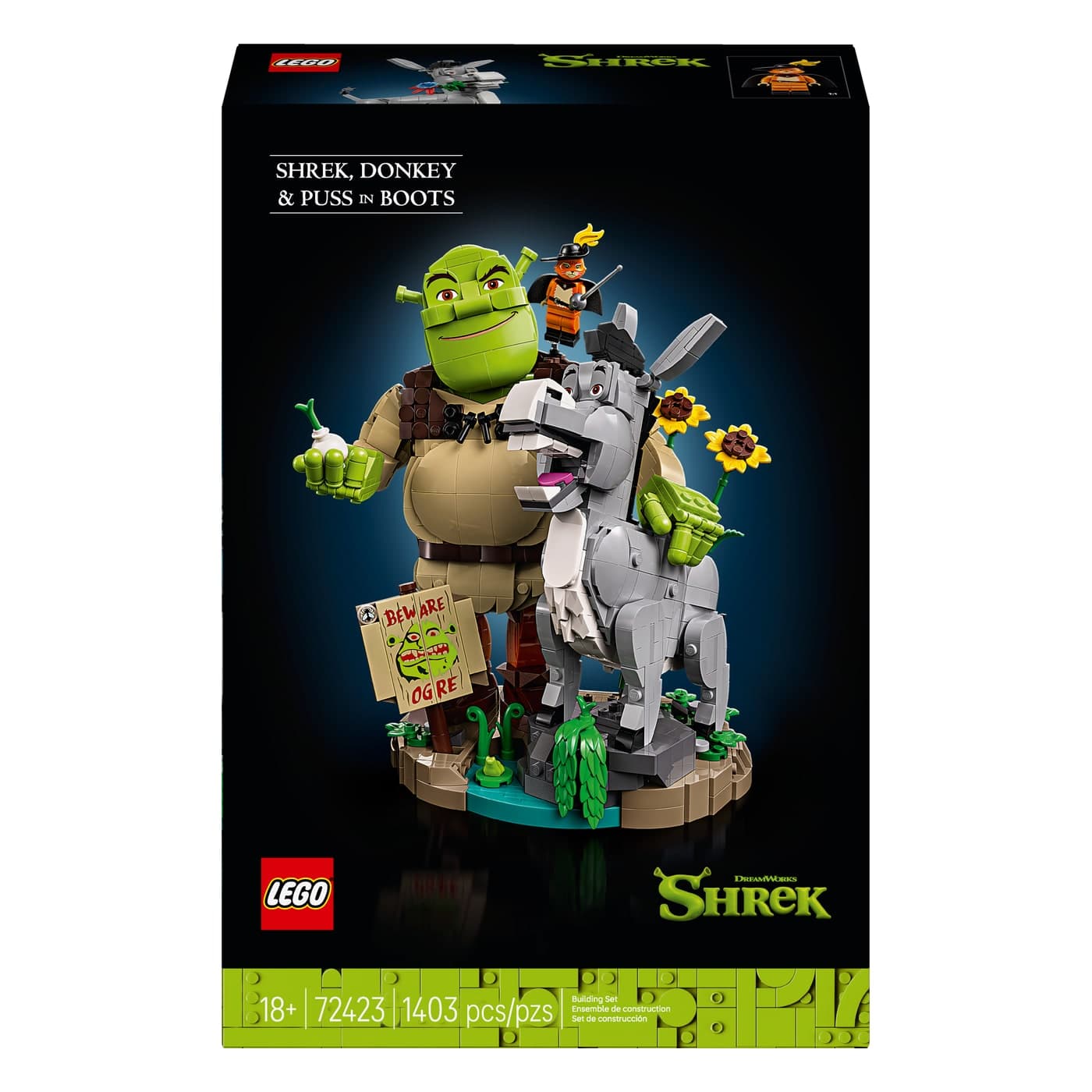 Lego  72423 Shrek, Burro Y Gato Con Botas