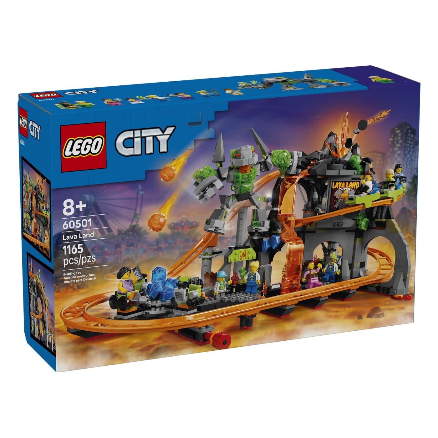 Lego City 60501 Montaña Rusa Del Parque Lava Land