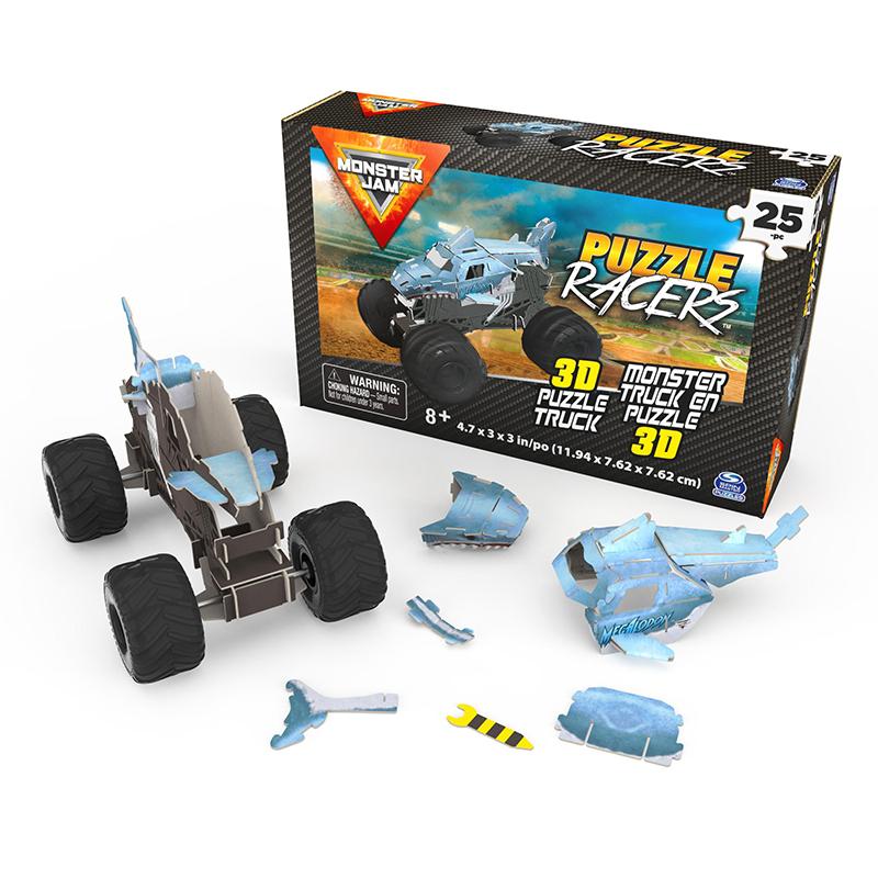 Spin Master Monster Jam 6064170 Camion Rompecabezas 3D Megalodon (Asst 1/2)