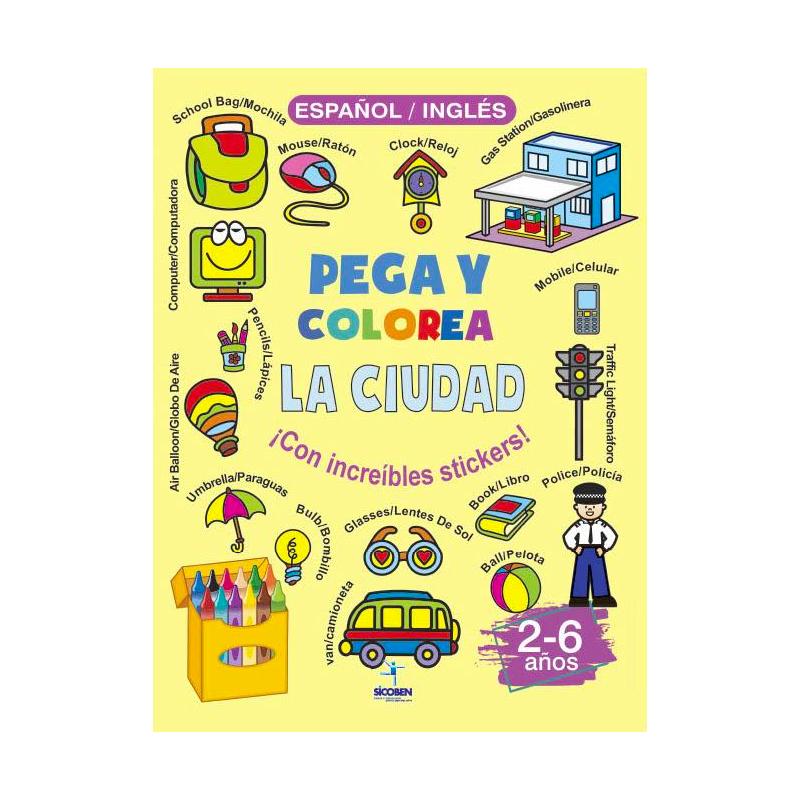 KADI Libro Pega Y Colorea La ciudad (Asst 1/4)