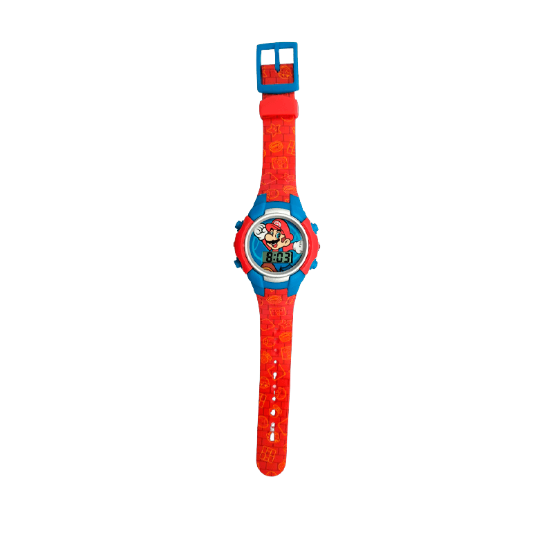 Boing Toys Nintendo Gsm4051Bu Reloj Super Mario Parpadeante Lcd Rojo