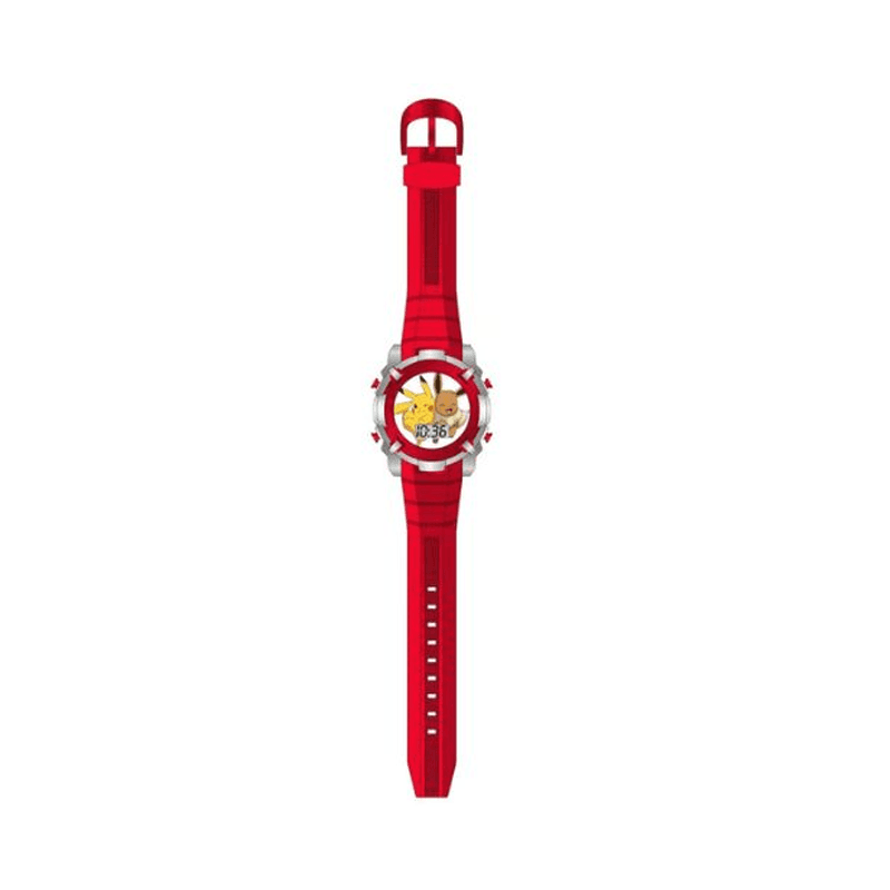 Boing Toys Pokémon Pok4352 Reloj Parpadeante Lcd Rojo Marco De Metal