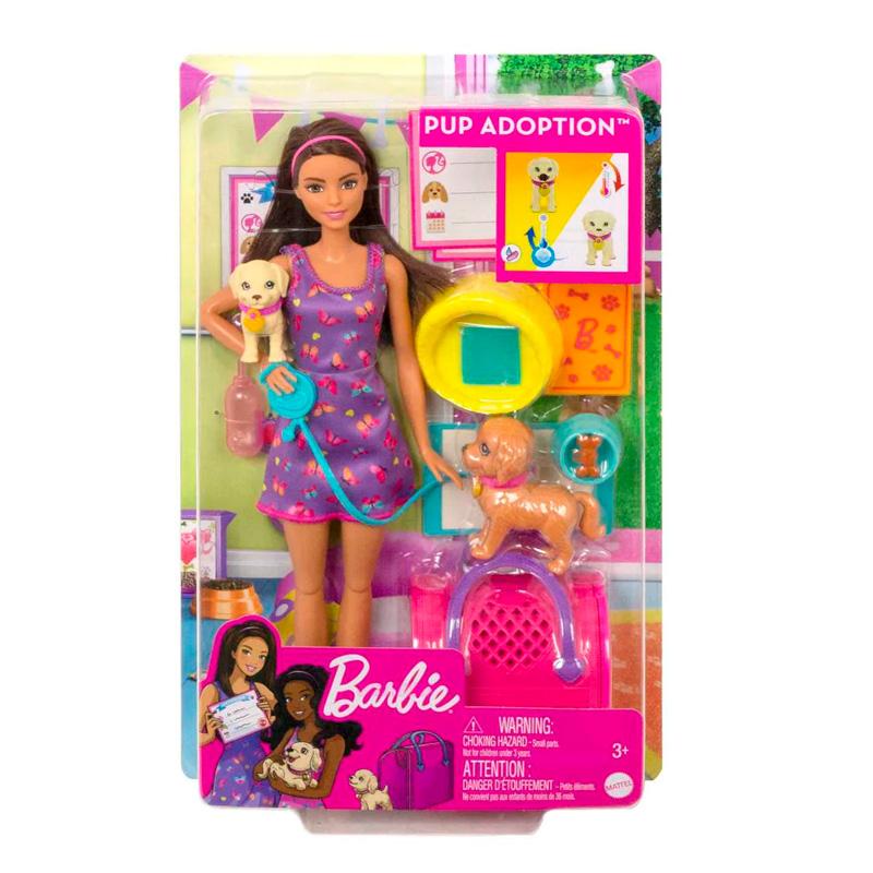 Mattel Barbie Hkd86 Muñeca Set Adopta Un Perrito