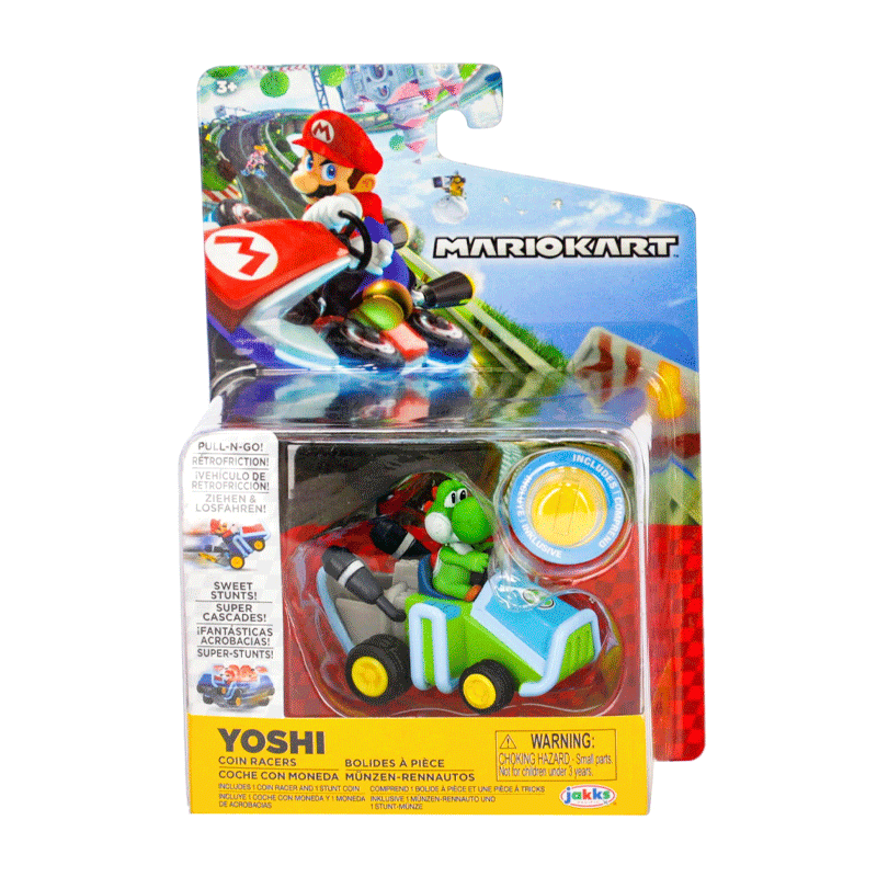Jakks Pacific Nintendo 69278-4L Vehiculo Super Mario Coin Racer Con Moneda W1 Surtido