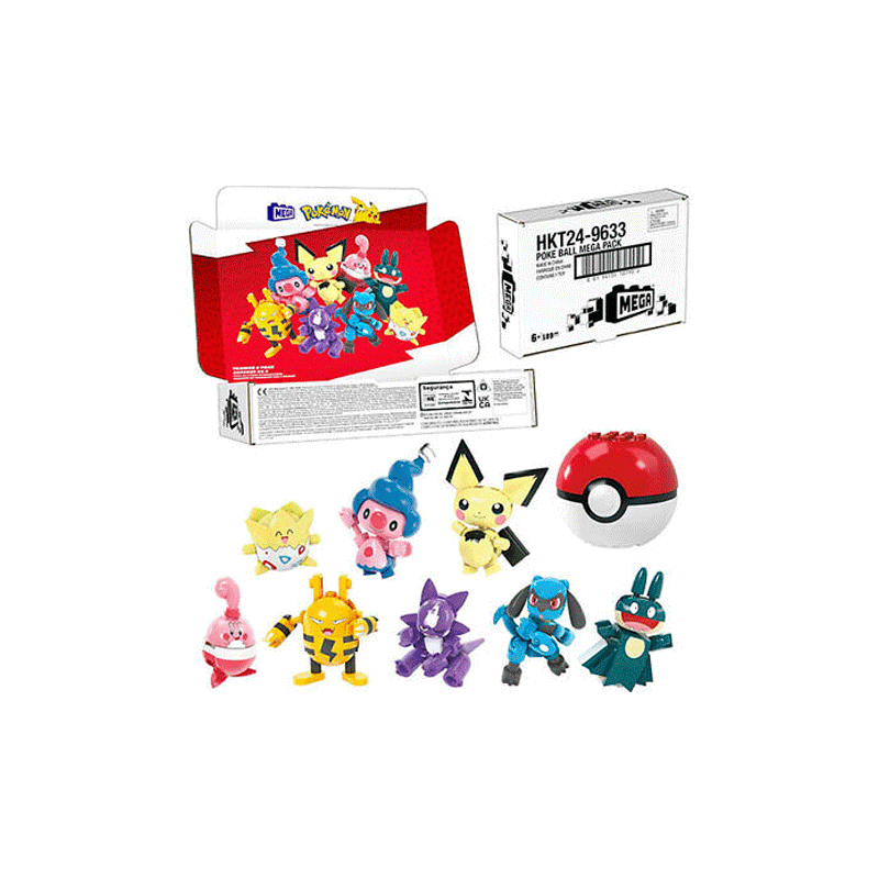 Mega Bloks Pokémon Hkt24-0 Poke Ball Mini Figuras 8 Pack