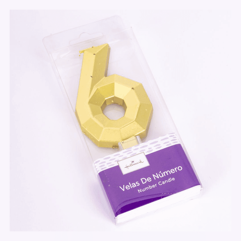 Hallmark Hm-Vlm-Vlg6 Velas Numerica Metalicas S6