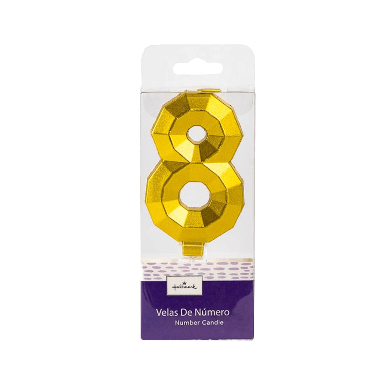 Hallmark Hm-Vlm-Vlg8 Velas Numerica Metalicas S8