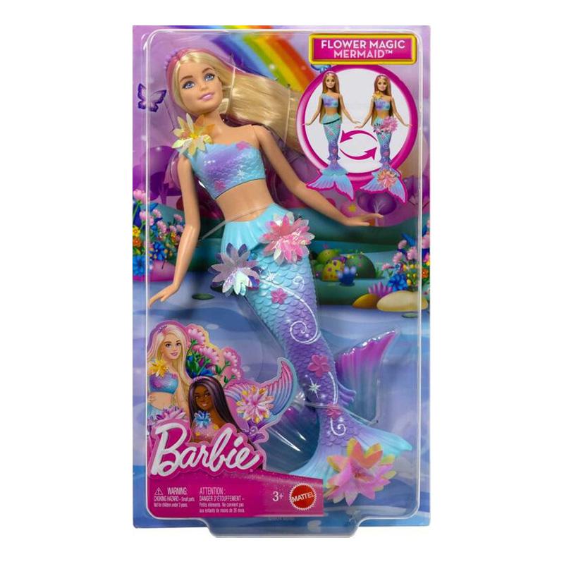 Mattel Barbie Jdm72 Muñeca Sirena Flores Mágicas