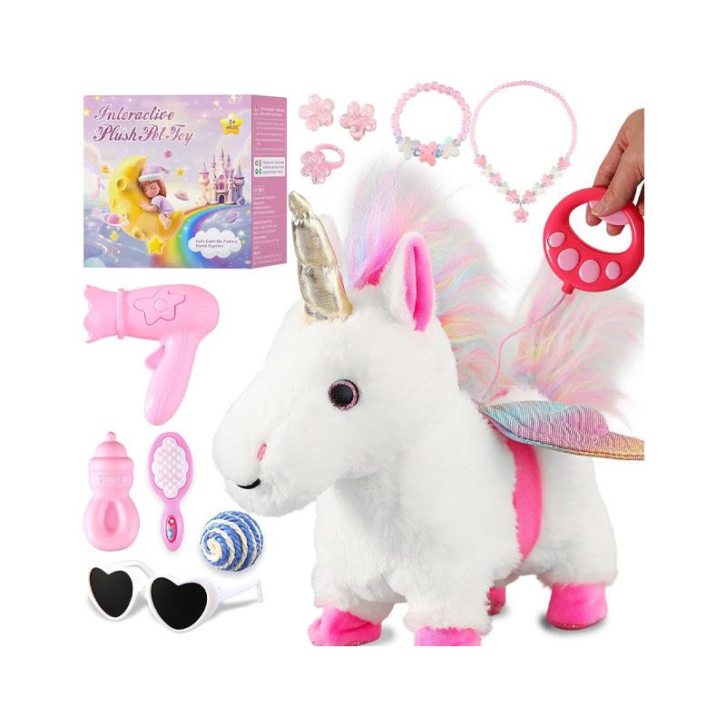 Nasa Jp002F-Wh Peluche Unicornio Que Camina Y Emite Sonidos Ð Color Blanco