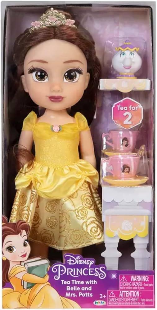 Jakks Pacific Disney Princesas 264364 Muneca Bebe Con Cuerpo Moldeado Y Juego De Te
