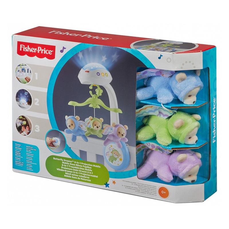 Mattel Fisher Price Cdn41 Movil 3 En 1 Suenos De Mariposa