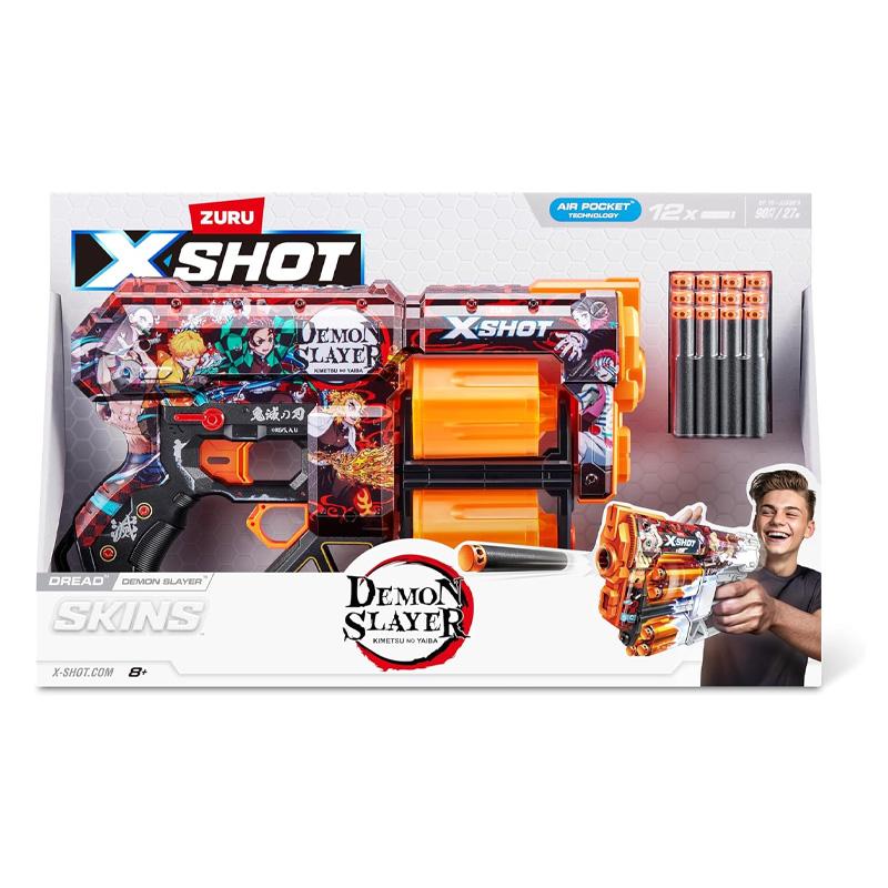 Zuru Xshot 36767 X-Shot Skins Serie 1 Dread Demon Slayer 12 Dardos