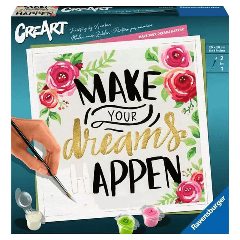 Ravensburger Creart 29028 Juego De Pintura Haz Que Tus Sueños Sucedan 20X20