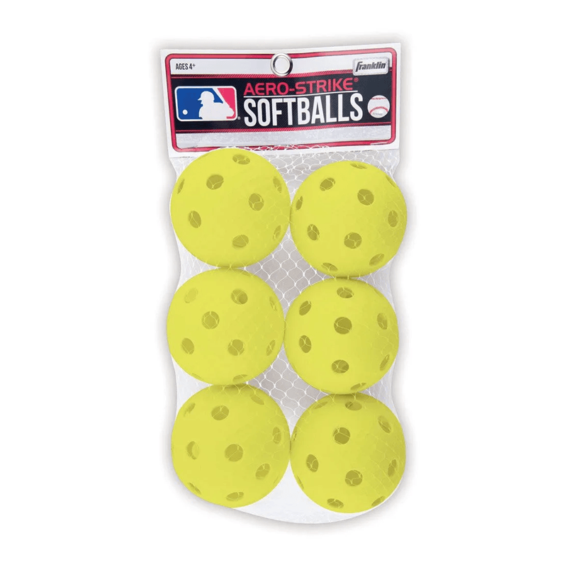 Franklin Sport 64294 Pelotas De Softbol De Plastico De 90 Mm - Paquete De 6