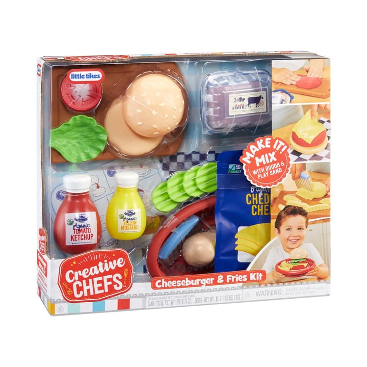 Mga Entertainment Creative Chef 643194-Euc Playset De Masa Moldeable Comida Hamburguesa Y Papas
