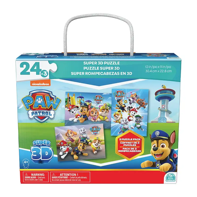 Spin Master Games 6066807 Paw Patrol Set De 3 Super Rompecabezas En 3D