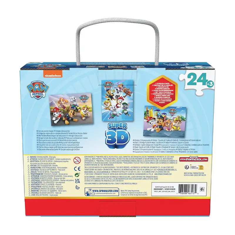 Spin Master Games 6066807 Paw Patrol Set De 3 Super Rompecabezas En 3D