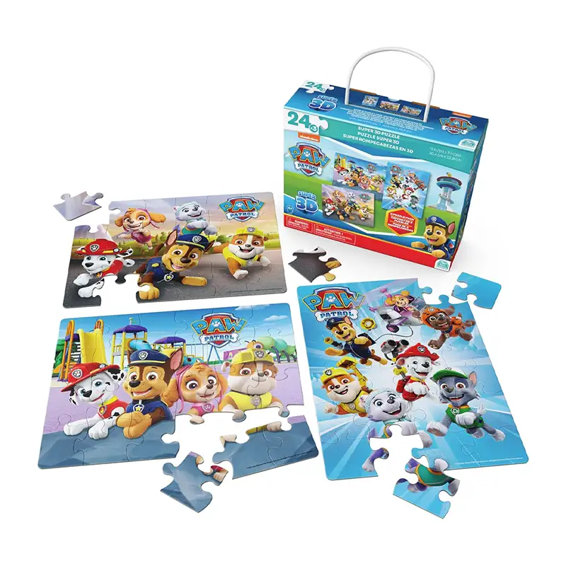 Spin Master Games 6066807 Paw Patrol Set De 3 Super Rompecabezas En 3D