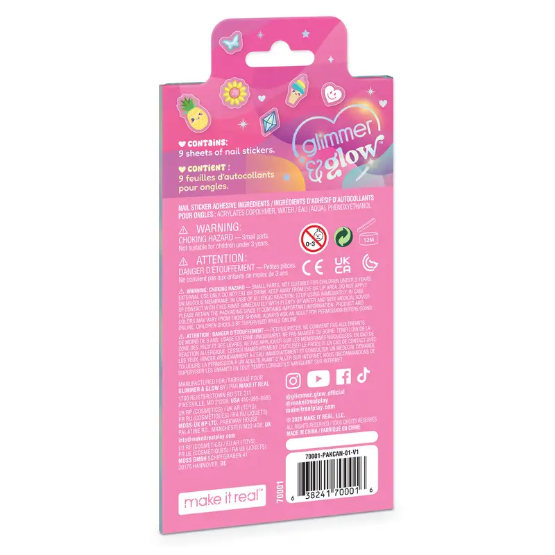 Make It Real Diy 70001 Carpeta De Calcomanias Para Unas Many Manis