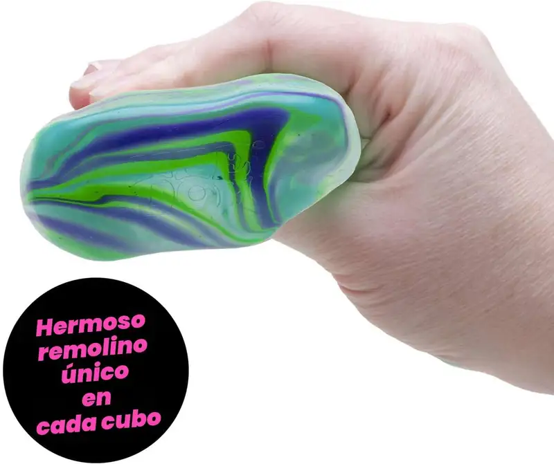 Schylling Squishy Squeeza T-YGB-10 Nice Cubo Remolino Super Solido Pdq 3.5 Pulgadas