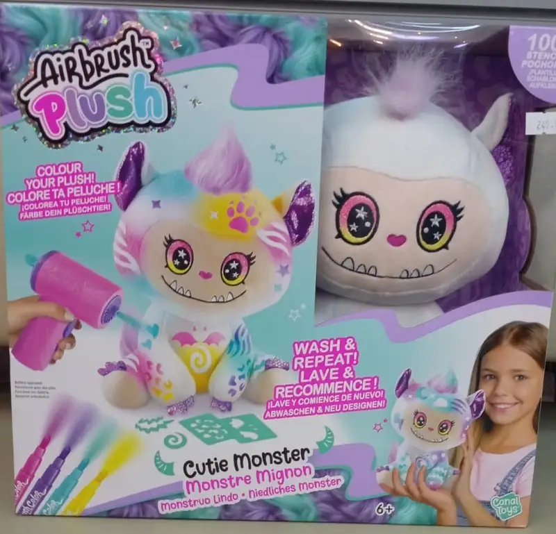 Canal Toys Airbrush Plush Air 078 Peluche Para Decorar Monstruo Tierno