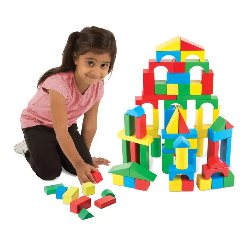 Melissa & Doug 100 Wood Blocks Set 481