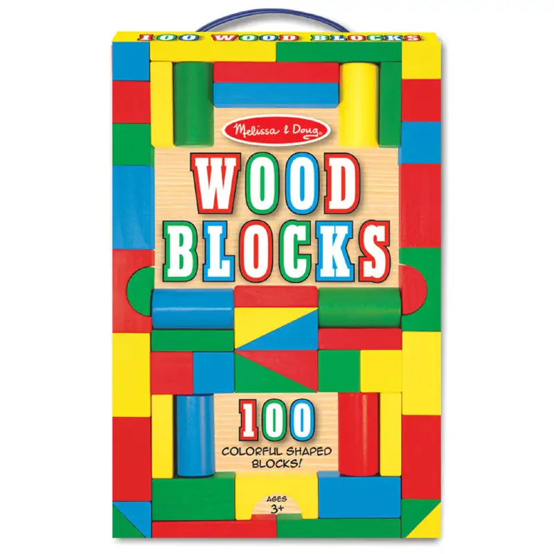 Melissa & Doug 100 Wood Blocks Set 481
