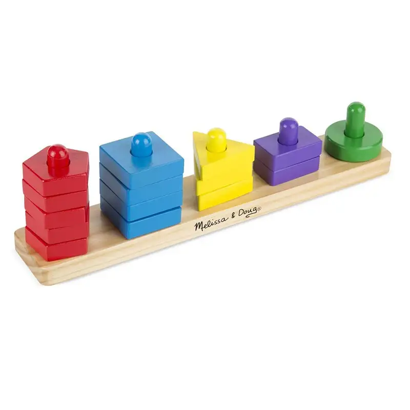 Melissa & Doug Desarrollo Psicomotriz 10379 Clasificador De Formas De Madera