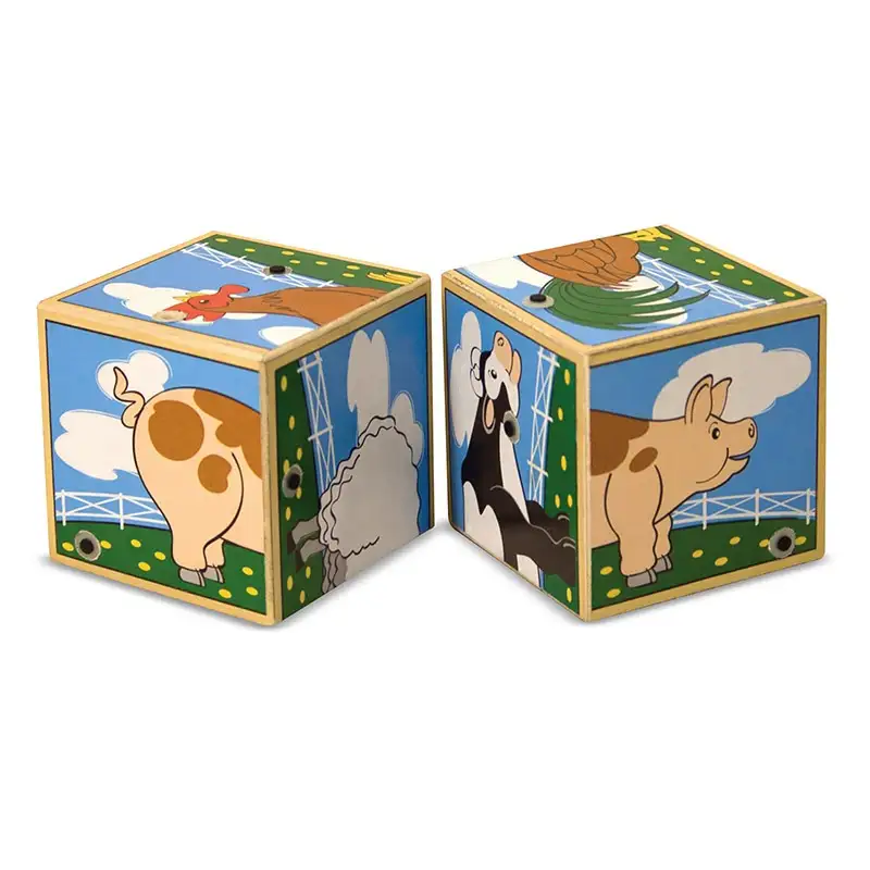 Melissa & Doug Rompecabeza 11196 Bloques De Sonido De Granja