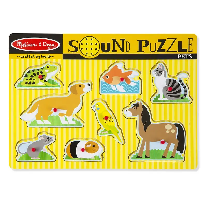 Melissa & Doug Rompecabeza 10730 Sound Mascotas 8 Piezas