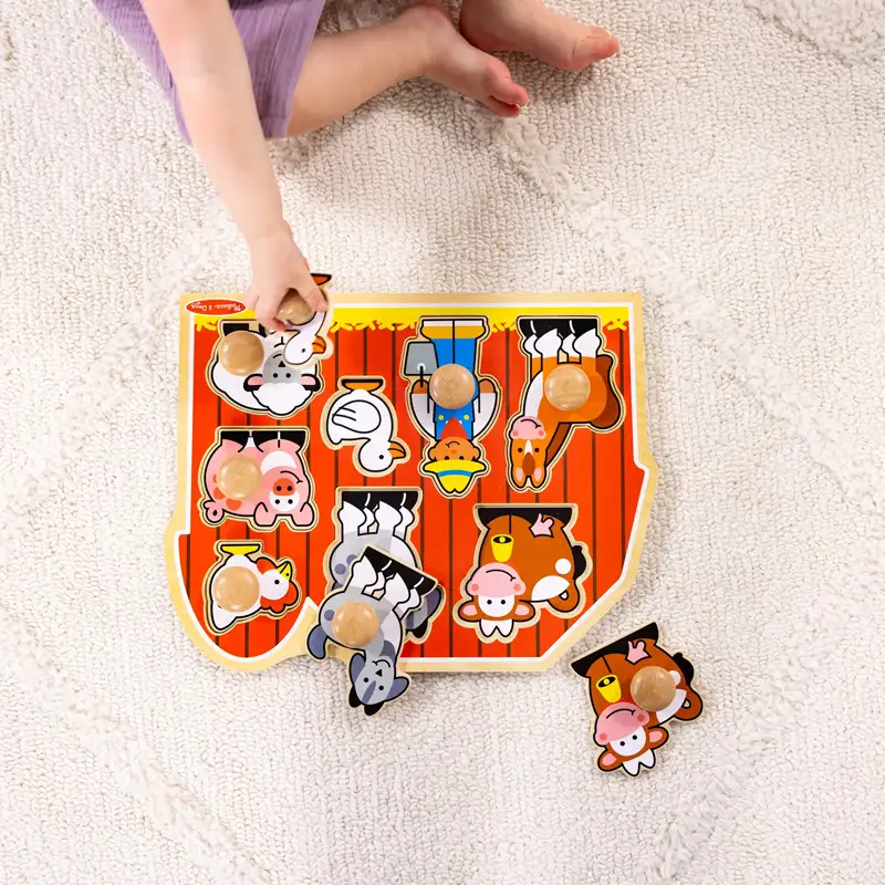 MELISSA & DOUG LARGE FARM JUMBO KNO -FRESH START PUZZLES (3391)